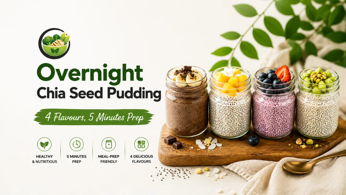 Overnight Chia Seed Pudding — 4 Flavours, 5 Minutes Prep