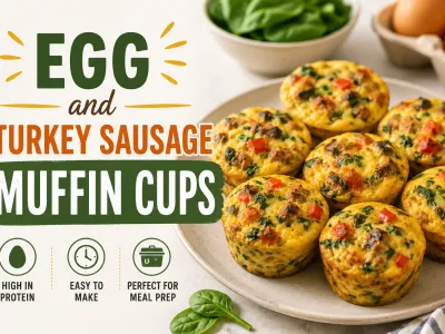 Breakfast Meal Prep Ideas High Protein: Egg and Turkey Sausage Muffin Cups