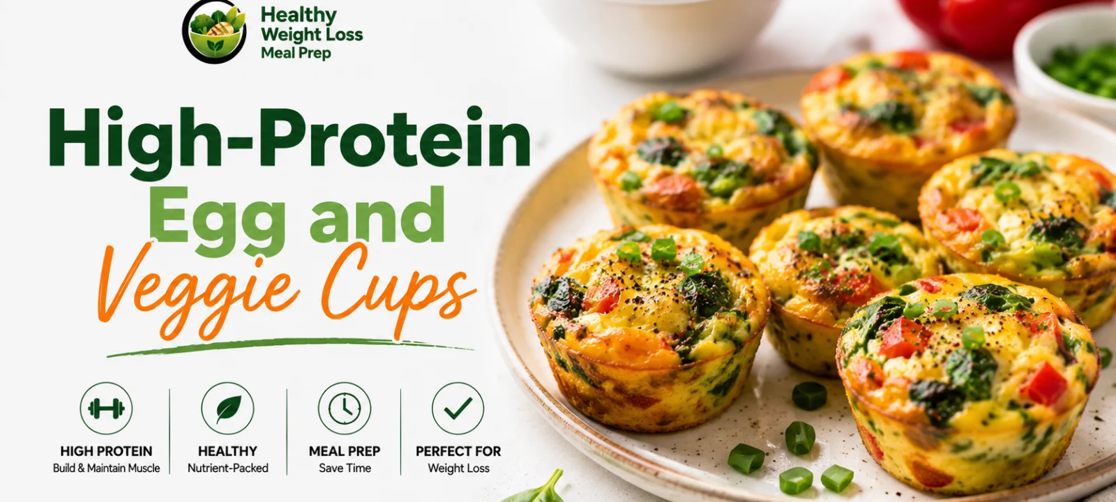 Gluten Free Breakfast Meal Prep Ideas: High-Protein Egg and Veggie Cups featured