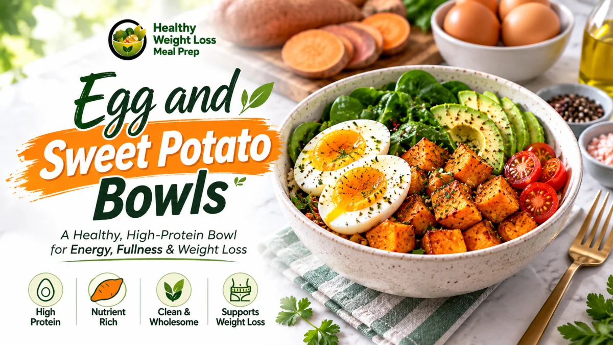 Breakfast Meal Prep Ideas Dairy Free: Egg and Sweet Potato Bowls